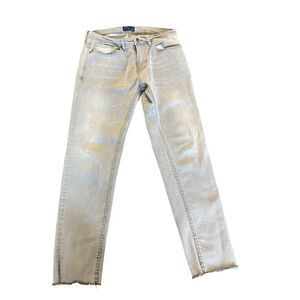 Zara Men’s Light Wash Distressed‎ Straight Leg Jeans Size 32
